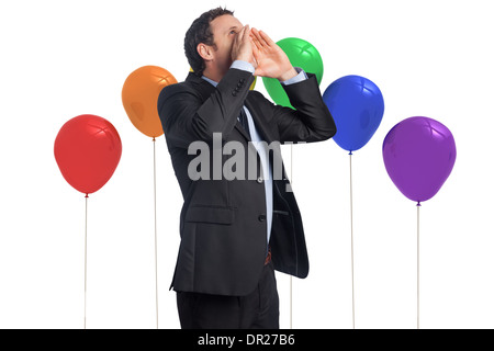 Zusammengesetztes Bild von Geschrei Geschäftsmann Stockfoto