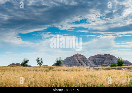 Landschaft Foto des Badlands National Park in South Dakota. Stockfoto