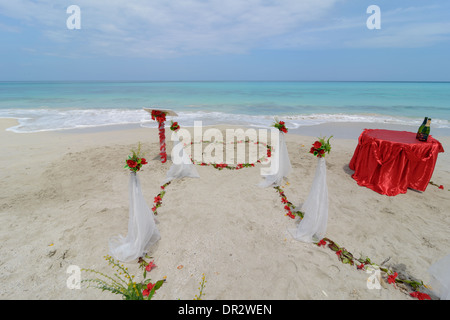 Hochzeit bin Strang, Hochzeit am Strand Stockfoto