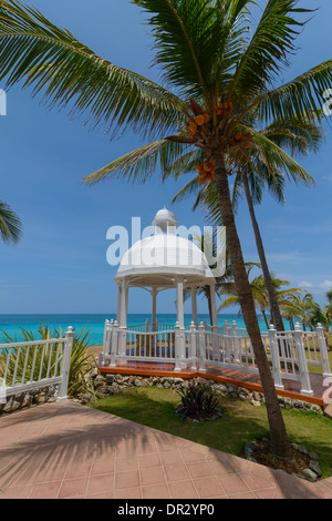 Pavillon am Meer, Pavillon am Strand Stockfoto