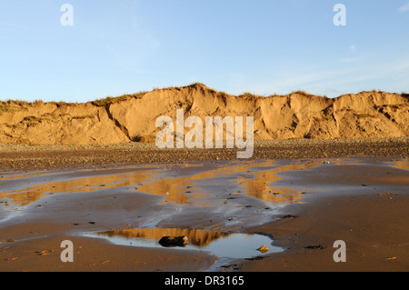 Whiteford Sands und Burrows am späten Abend licht Sunset Gower Halbinsel Wales Cymru GROSSBRITANNIEN GB Stockfoto