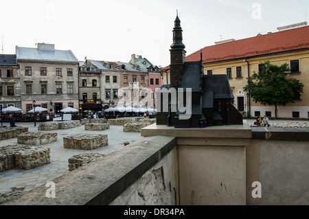 Historische Altstadt und Marktplatz in Lublin Polen Stockfoto