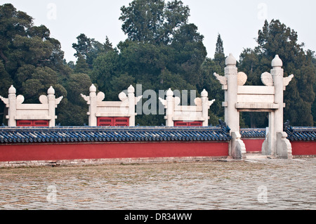 Kreisförmige Hügel Altar Plattform, Teil der Himmelstempel in Peking, China Stockfoto