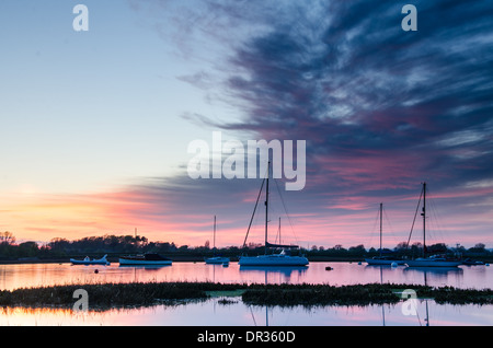 Yachten auf See, Bosham, Emsworth, Hampshire, England, UK. Stockfoto