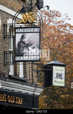 Die berühmten Turner alte Sterne Pub in Wapping Stockfoto