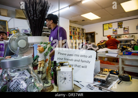 Die Lewisham Lebensmittelbank in New Cross, London, UK. Stockfoto