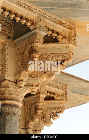 Die königlichen Krematorien Gatore Ki Chhatriyan in der Nähe von Jaipur, Rajasthan, Indien Stockfoto