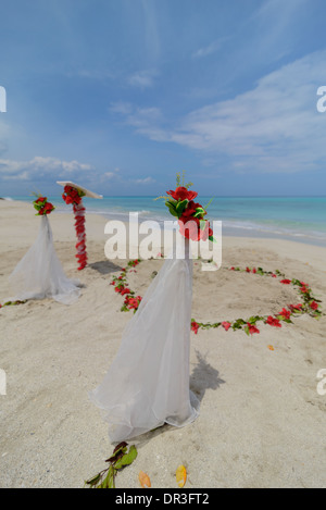 Hochzeit bin Strang, Hochzeit am Strand Stockfoto