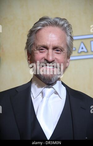 Los Angeles, USA. 18. Januar 2014. Schauspieler Michael Douglas posiert im Presseraum der 20. jährlichen Screen Actor Guild Awards aka SAG Awards am Schrein Auditorim in Los Angeles, USA, 18. Januar 2014.  -KEIN Draht-SERVICE - Guthaben: Dpa picture Alliance/Alamy Live News Stockfoto