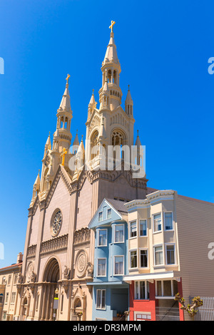 San Francisco der Heiligen Peter und Paul Kirche am Washington Square in Filbert St Kalifornien USA Stockfoto