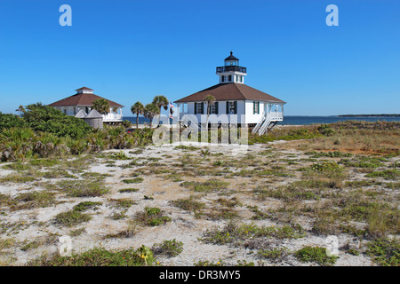 Boca Grande Leuchtturm und Assistant Keeper Wohnung auf Gasparilla Island an der Westküste von Florida Stockfoto