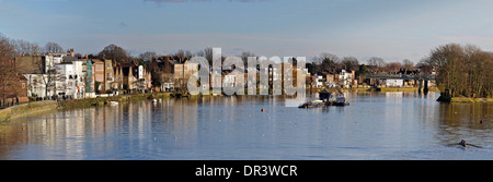 Strand auf der grünen Panorama von Kew Bridge gesehen Stockfoto