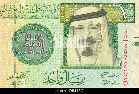 Fragment des Saudi-Arabischer riyal Stockfoto