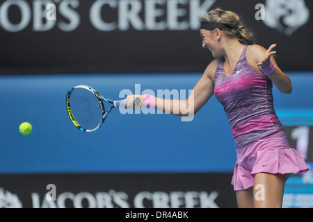 Melbourne, Australien. 20. Januar 2014. Victoria Azarenka aus Weißrussland in Aktion am Tag acht der Australian Open aus Melbourne Park. Bildnachweis: Aktion Plus Sport/Alamy Live-Nachrichten Stockfoto