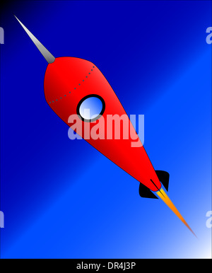 Ein Retro-Look-Rakete Stockfoto