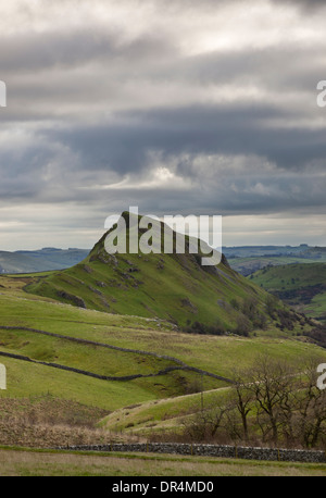 Ein bedeckter Tag im Parkhaus Hügel in der Nähe von Earl Sterndale im Peak District in Derbyshire, England, UK Stockfoto