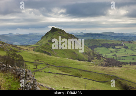 Ein bedeckter Tag im Parkhaus Hügel in der Nähe von Earl Sterndale im Peak District in Derbyshire, England, UK Stockfoto