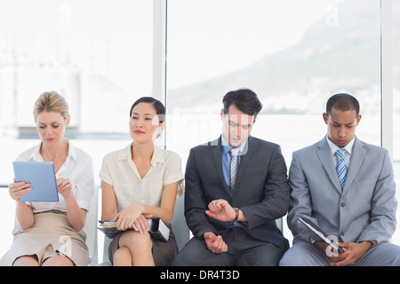 Business-Leute, die warten auf Job-interview Stockfoto
