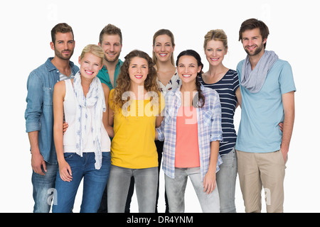 Gruppenbild der lässige glückliche Menschen Stockfoto