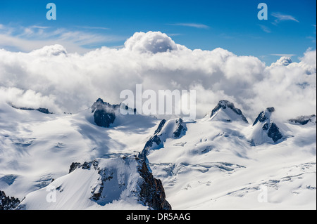 Der Mont Blanc (Monte Bianco, am weißen Berg), Frankreich Stockfoto