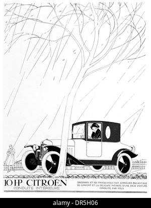 Französische Presse Werbung 1922 von De Coulen für Citroen 10 PS Auto Stockfoto