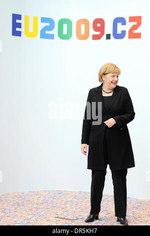 19. März 2009 - Brüssel, Belgien - Bundeskanzlerin ANGELA MERKEL vor dem Gipfeltreffen der Europäischen Union. (Kredit-Bild: © Wiktor Dabkowski/ZUMA Press) Stockfoto