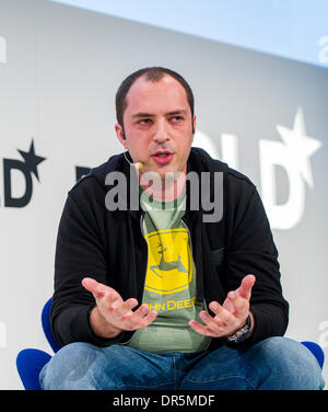 München, Deutschland. 20. Januar 2014. Jan Koum, Gründer der Messaging-Dienst WhatsApp, spricht bei der Digital Life Design Conference in München, 20. Januar 2014. Foto: Marc Müller/Dpa/Alamy Live News Stockfoto