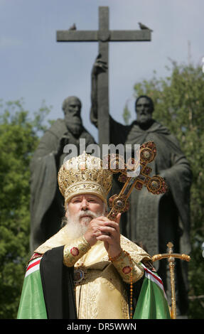 9. Dezember 2008 - starb St. Petersburg, Russland - Patriarch Alexy II, der russischen orthodoxen Kirche seit 18 Jahren führte, im Alter von 79 in seiner Residenz in der Nähe der russischen Hauptstadt am Freitag Morgen, 5. Dezember 2008. Im Bild: Patriarch von Moskau und alle Russland Alexy II am 24. Mai 2007. (Kredit-Bild: © PhotoXpress/ZUMA Press) Einschränkungen: * Nord- und Südamerika Rechte nur * Stockfoto