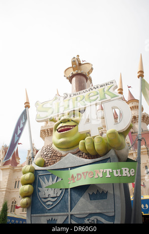 Shrek 4D Abenteuer. Universal Studios. Stockfoto