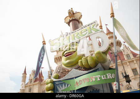 Shrek 4D Abenteuer. Universal Studios. Stockfoto