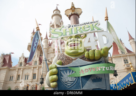 Shrek 4D Abenteuer. Universal Studios. Stockfoto