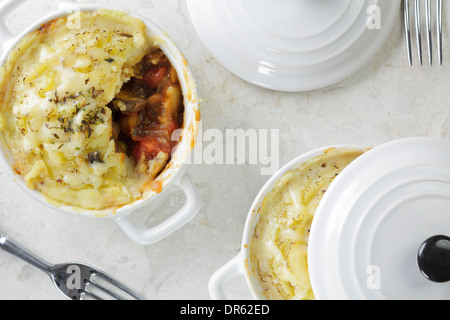 Wenig Hirten Pies - vegetarisch Stockfoto