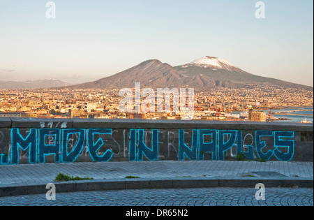 Blick auf Neapel und den Vesuv, Italien Stockfoto