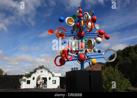 Windspiel Fundación César Manrique Stiftung César Manrique, im ehemaligen Haus des Künstlers in Tahiche, Lanzarote, Kanarische ich Stockfoto