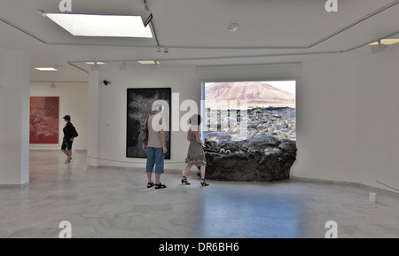 Innenarchitektur, Fundación César Manrique Stiftung César Manrique, im ehemaligen Haus des Künstlers in Tahiche, Lanzarote, Kanarische Stockfoto