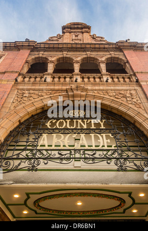 Grafschaft Arcade, Victoria Quarter, Leeds. Stockfoto