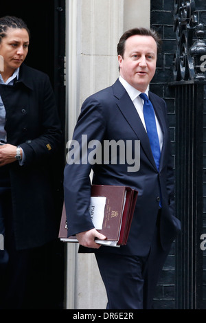 Premierminister David Cameron Attands ein Pre-Budget Sitzung des Kabinetts in 10 Downing Street in London Stockfoto