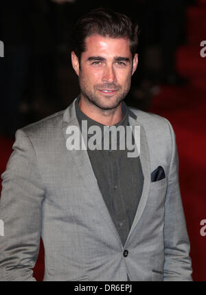 London, UK, 20. Januar 2014 Matt Johnson kommt an die Europäische Premiere von Jack Ryan: Schatten zu rekrutieren, Vue Kino, Leicester Square, London Foto: MRP/Alamy Live News Stockfoto