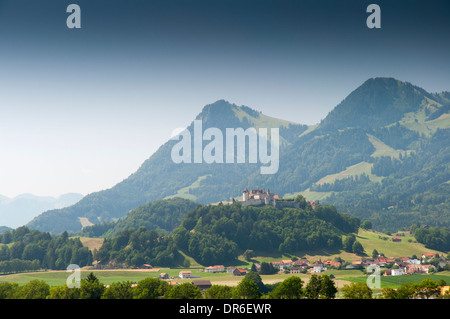 Ansicht von Gruyères, Schweiz Stockfoto