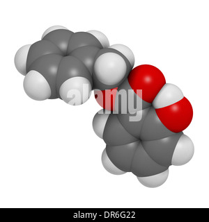 Benzyl Salicylat (Benzyl-4-hydroxybenzoat) Molekül. In Kosmetika und Parfums verwendet. Stockfoto