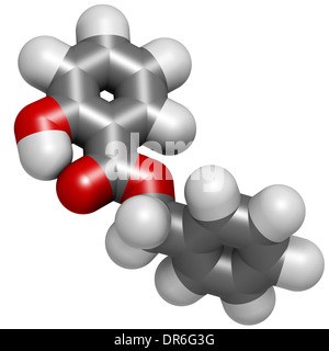 Benzyl Salicylat (Benzyl-4-hydroxybenzoat) Molekül. In Kosmetika und Parfums verwendet. Stockfoto