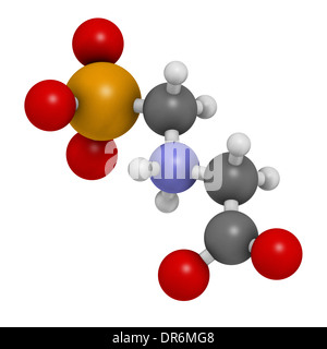 Glyphosphat Herbizid Molekül. Pflanzen, die resistent gegen Glyphosphat (gentechnisch veränderte Organismen, GVO) wurden produziert. Stockfoto