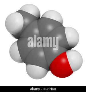 P-Cresol (Para-Cresol, 4-Methylphenol)-Molekül. Komponente der menschlichen Schweiß. Stockfoto