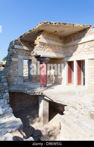 Außenseite des alten Palast von Knossos in Kreta, Griechenland Stockfoto