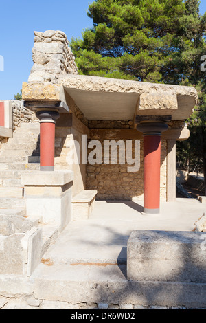 Außenseite des alten Palast von Knossos in Kreta, Griechenland Stockfoto