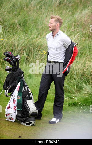 Ronan Keating pro-am für die 2012 statt auf die Dunluce Links am Royal Portrush Golf Club Portrush, Nordirland - 27.06.12 Irish Open Stockfoto