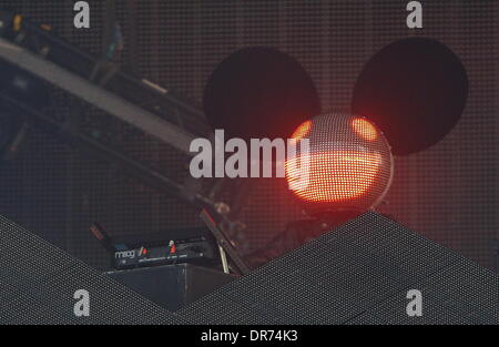 Deadmau5 führt aka Joel Thomas Zimmerman bei Barclaycard Wireless Festival 2012 - Tag 1 London, England - 06.07.12 Stockfoto