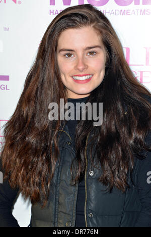 London, UK: Rachel Shenton betreut die MediaSKIN NTA Gifting Lounge im Penthouse, 1 Leicester Square in London, 20. Januar 2014 Credit: siehe Li/Alamy Live News Stockfoto