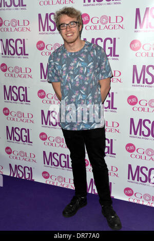 London, UK: Bobby Lockwood betreut die MediaSKIN NTA Gifting Lounge im Penthouse, 1 Leicester Square in London, 20. Januar 2014 Credit: siehe Li/Alamy Live News Stockfoto