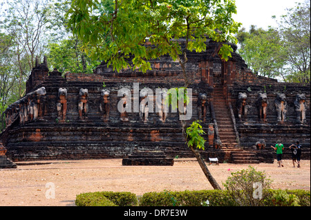 Alten Palastruine in Kamphaeng Phet, Thailand. Stockfoto